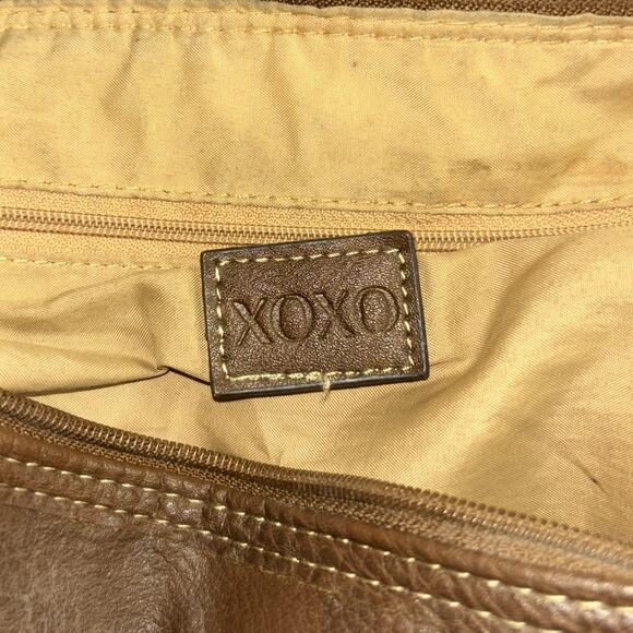 XOXO Monogram Jacquard Shoulder Bag Purse Brown Tan Trashy Y2k McBling Retro - Picture 6 of 10
